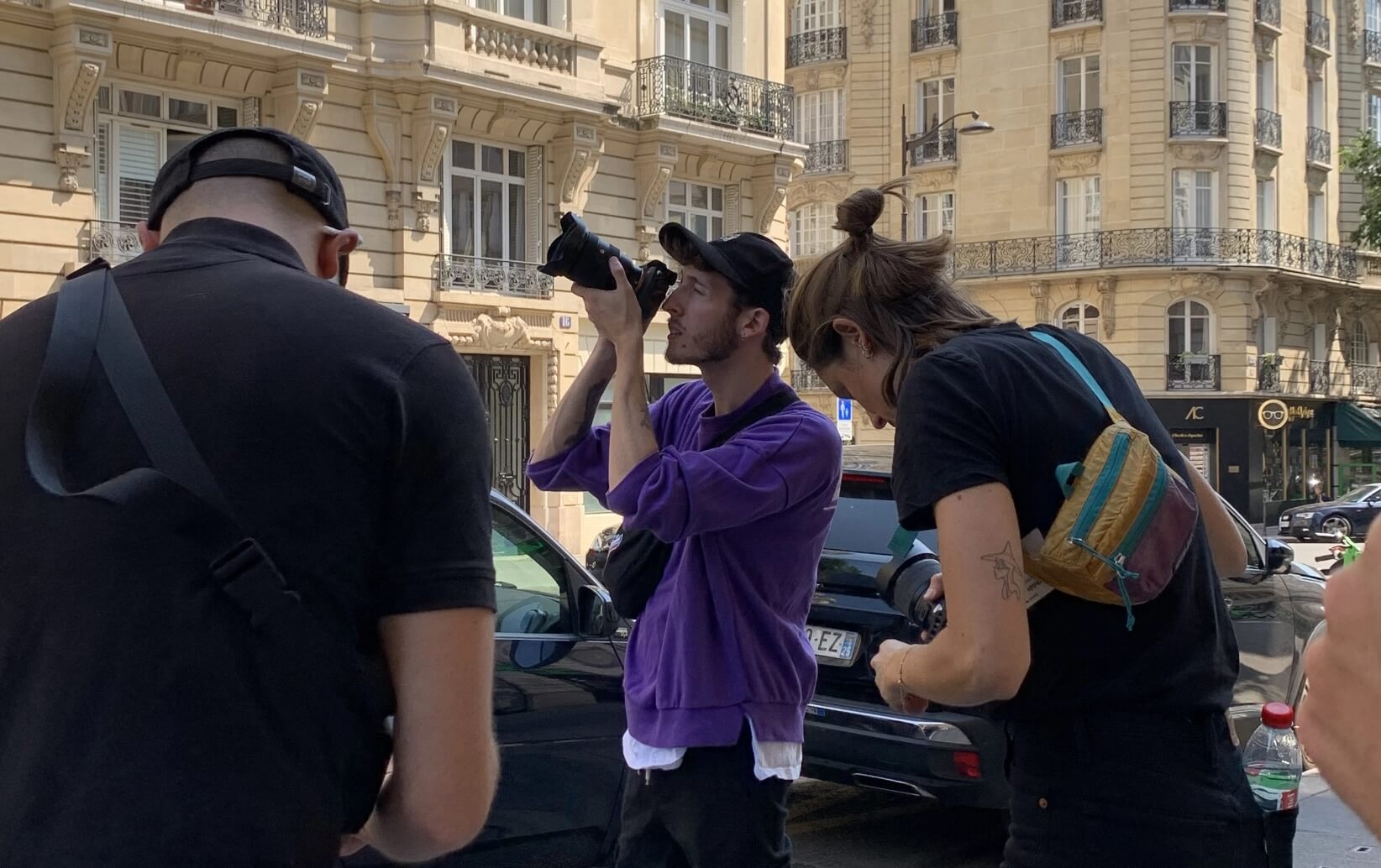 Image of a man taking photos