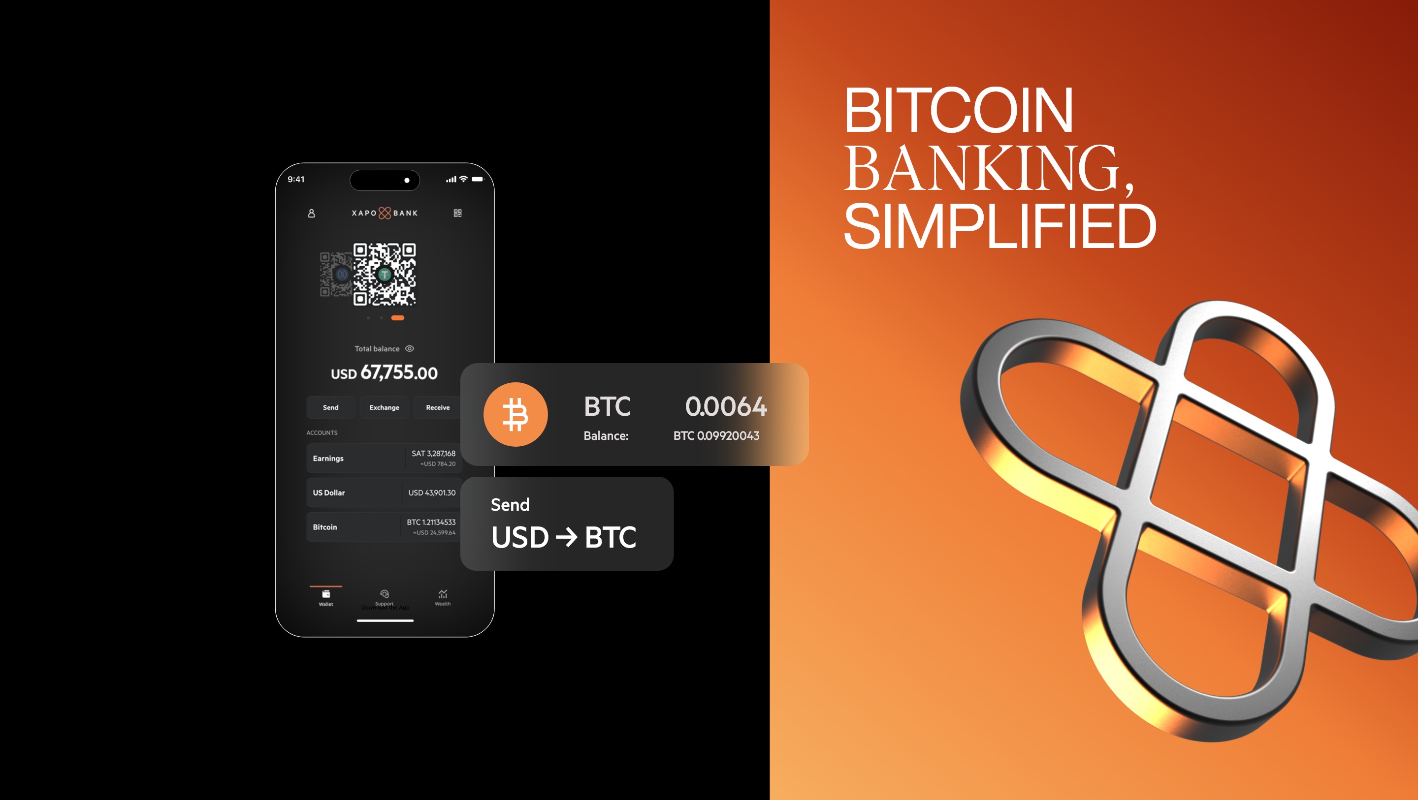 Bitcoin banking, simplified